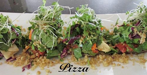 Pizza at Chef Sara's Raw Vegan Academy and Cafe in Cave Creek