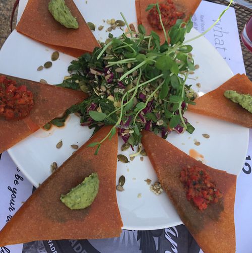 ravioli at Chef Sara's Raw Vegan Academy and Cafe in Cave Creek