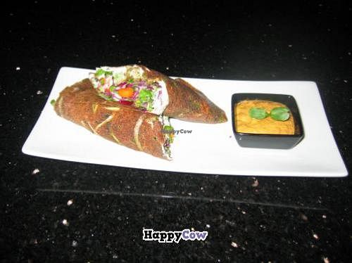 Young coconut warp at Chef Sara's Raw Vegan Academy and Cafe in Cave Creek