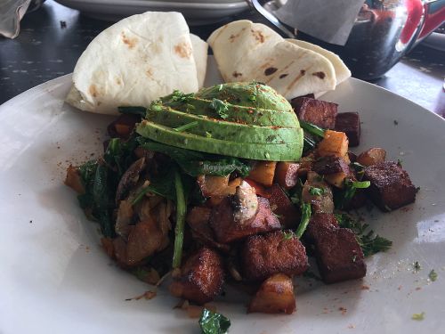 amazing tofu scramble!  at Flying Star Cafe in Albuquerque