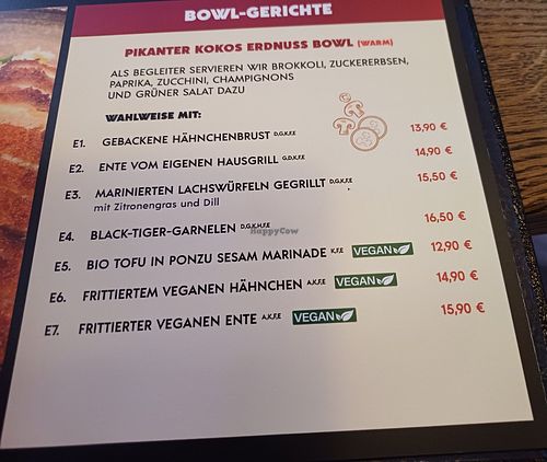 Menu at Mr Tu in Cottbus