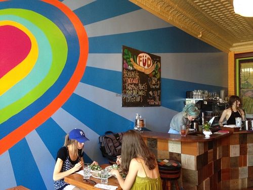 Restaurant interior at FuD in Kansas City