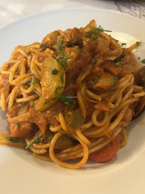 Spaghetti vegan   at Zorbas in Zakynthos
