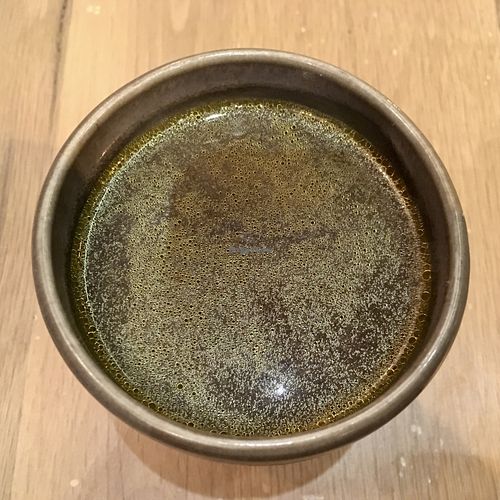 Mushroom broth, sugar kelp, leek   at Oyster Oyster in Washington