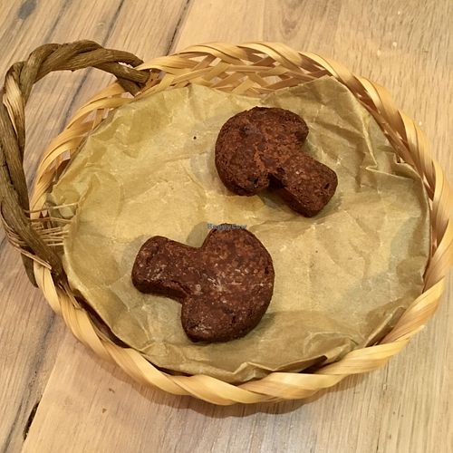 Shiitake chip cookies   at Oyster Oyster in Washington