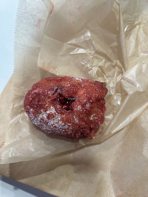 Raspberry filled donut   at Babes in Sacramento
