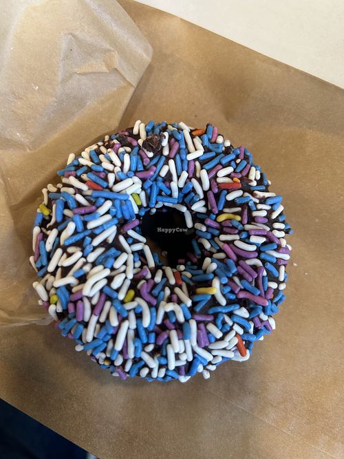 Choc sprinkles donut - yummy!   at Babes in Sacramento