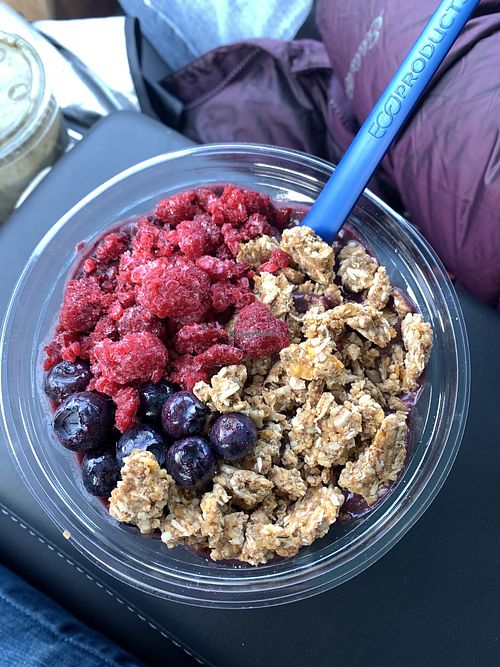 Açai bowl   at Blue Pearl Cafe in Ardmore