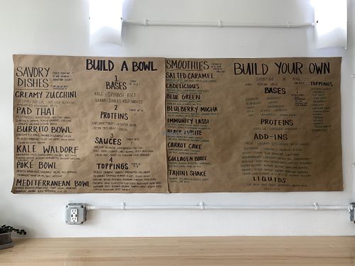 In person menu. Did not see this online￼ at Blue Pearl Cafe in Ardmore