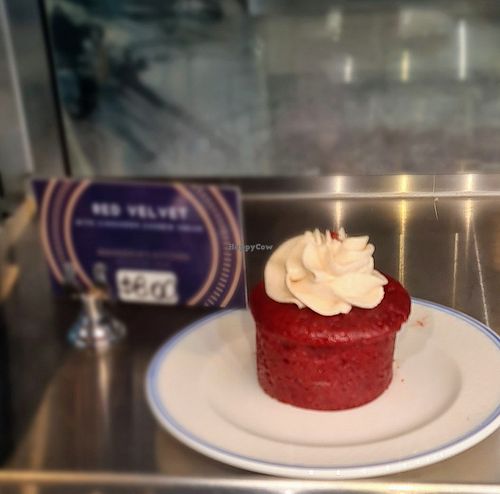 Red velvet cupcake at The Vegan Club in Carlton North