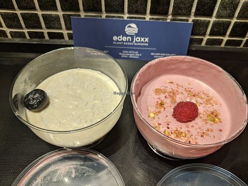 Cheesecake & mousse. Disappointing. at Eden Jaxx in Copenhagen