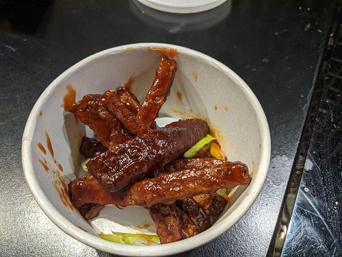 Sticky tofu things. Try these! Mmmm! at Eden Jaxx in Copenhagen