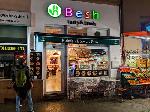 Outside of BESH at BESH in Berlin