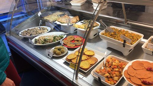 Buffet at Jaa Nu' Rosticceria Vegana in Genoa