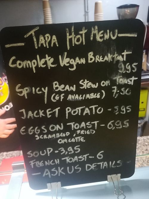Menu at Tapa Coffee & Bakehouse - Minard Rd in Glasgow