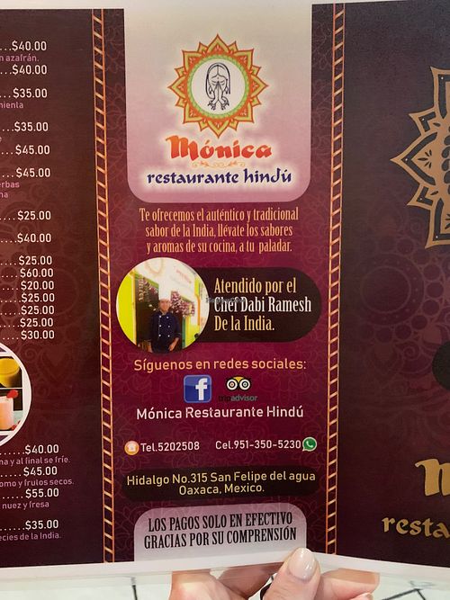 The chef is friendly and accommodating  at Mónica Restaurant Hindú in Oaxaca