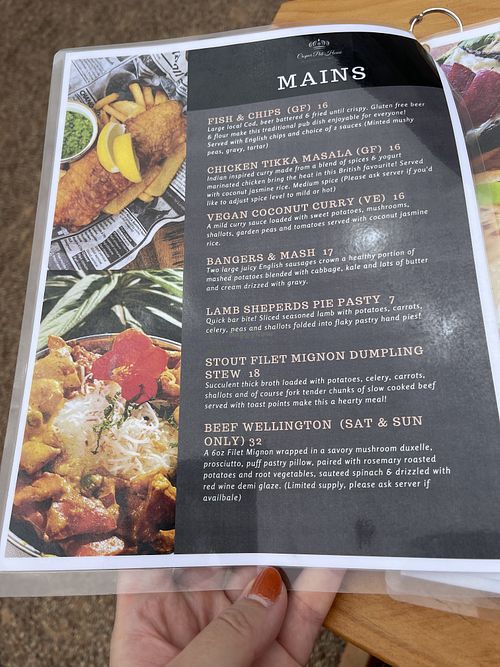 Menu at Caspar Pub House in Caspar