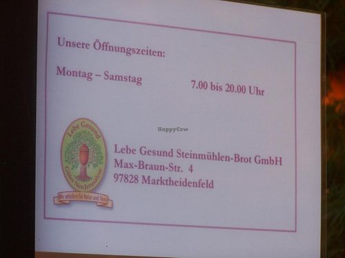 Opening hours at Lebe Gesund in Stuttgart