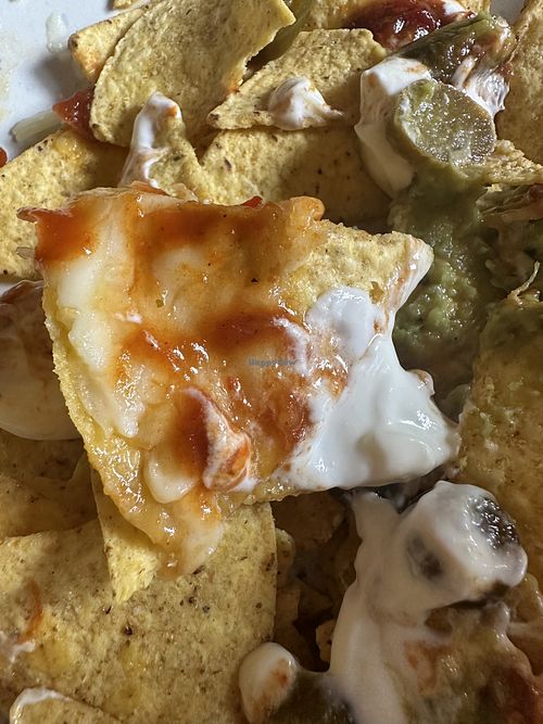 My partner isn’t vegan, so he ate these anyway. 100% not vegan as his least favourite vegan cheese is Sheese! Also, the cheese pull was insane even for regular cheese.  at Old Plough in Seaford