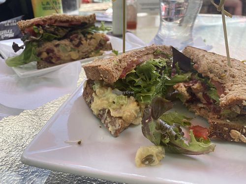 Half is the Monet the other the Dali   at Big Bear Bistro in Vail