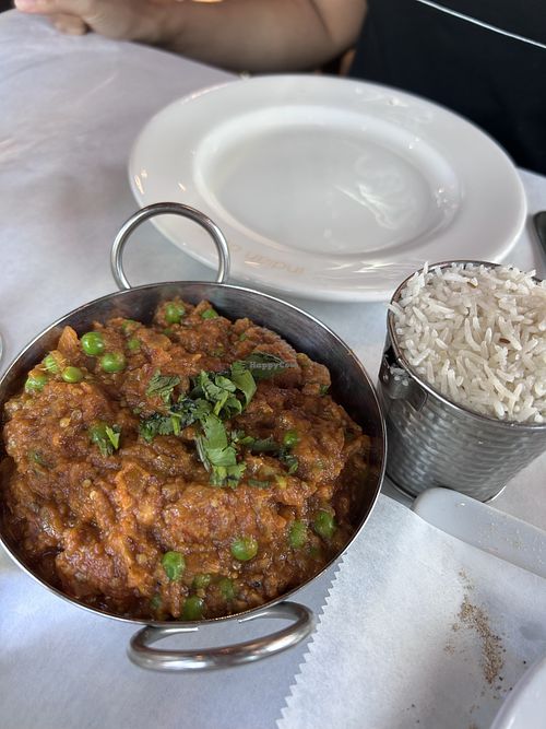 Sweet and sour baked eggplant   at Indian Oven in Columbus