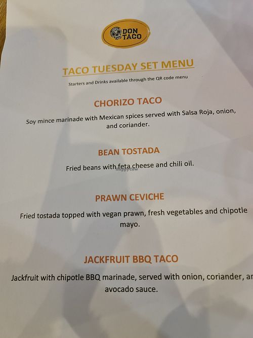 Today's taco Tuesday menu at Don Taco in Brunswick East