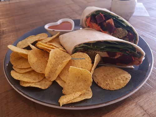 Falafel wrap at Bowls 'n Rolls in Leeuwarden