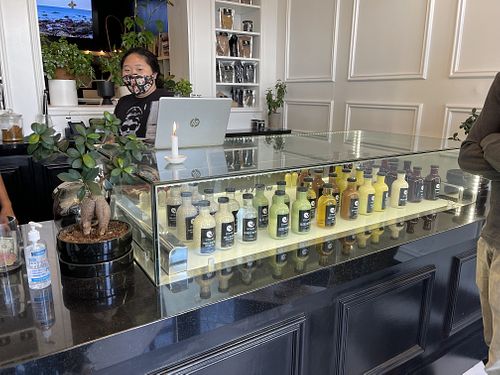 Juice bar, crackers, crusts and medicine ball desserts at Vitalist Food in Los Angeles