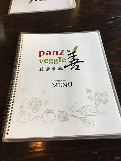 Menu  at Panz Veggie Restaurant in Vancouver
