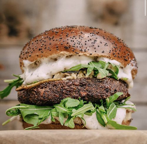 New vegan truffle burger  at Submarine burger in Zagreb