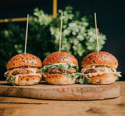 Veggie (vegetarian) sliders at Submarine burger in Zagreb