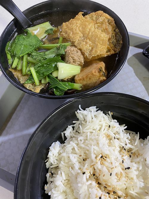 Veg Bak Kut Teh with rice $3.80 at Ci Su Vegetarian 慈素素食 in Northeast Singapore