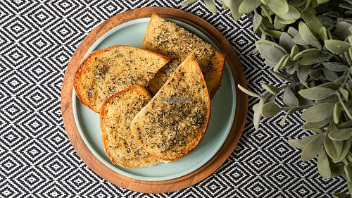 Garlic Bread at Eat Plants in Toronto