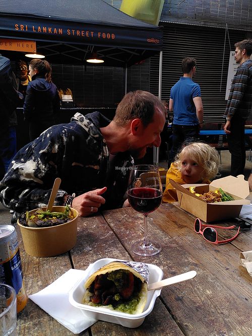 We had Vietnamese, Venezuelan and Ethiopian! at Maltby Street Market in South East London