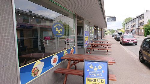 Outside at Pizzeria Tre Kronor in Osby