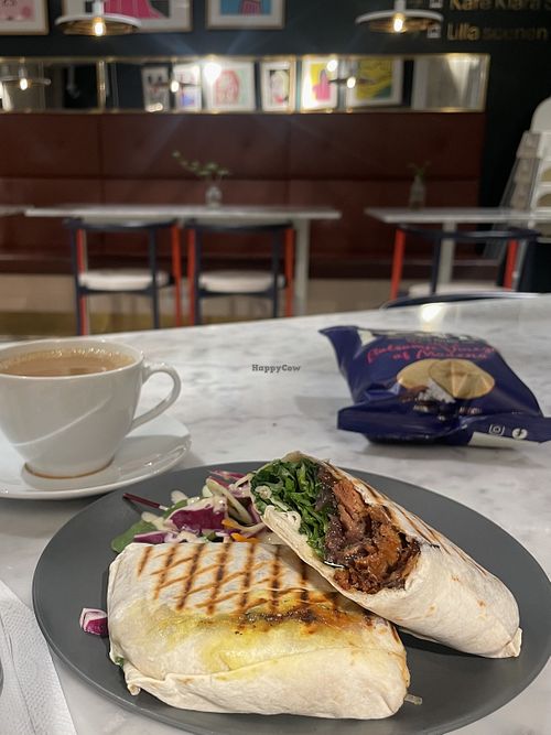 Philly cheese steak with Juicy Marbles (3d printed plant based meat).  at Kafé Plattan in Stockholm