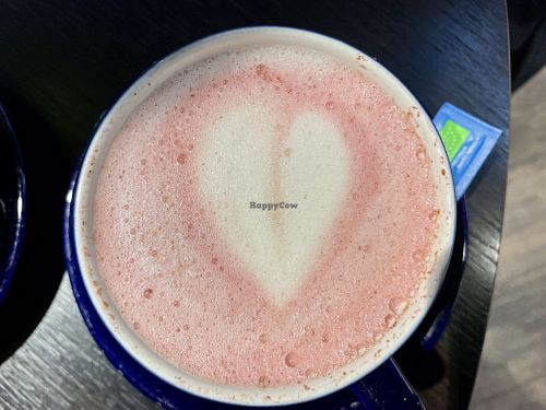 beetroot cappuchino (!) at Wayne's Coffee in Berlin