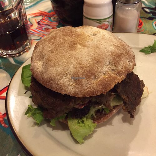 walnut burger at Revel! in Auckland