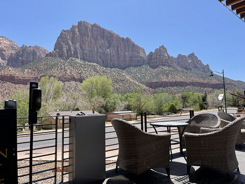 Outside seating only on the lovely patio   at FeelLove Coffee in Springdale