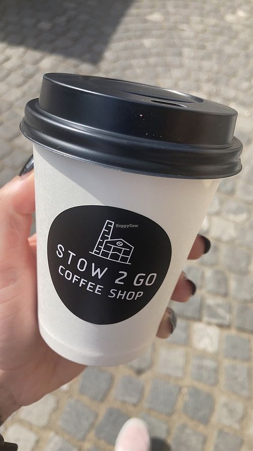 excellent coffee stop  at Stow 2 Go in Ljubljana