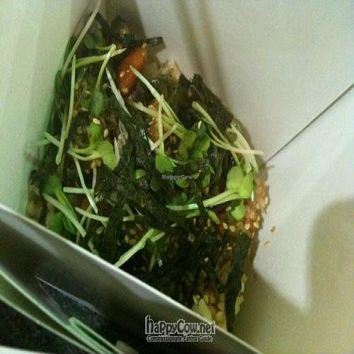 Bottom layer of lunch box (it was something like bibimbap) at Vegan Cafe - Mondano in Hiroshima