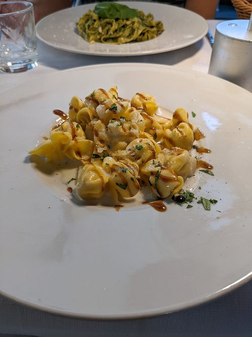 Ravioli with Pecarino and pear at Ciro and Sons in Florence