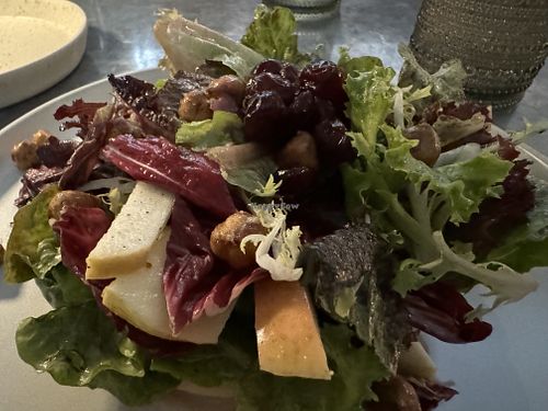 Apple & mixed greens salad   at Lovina in Calistoga