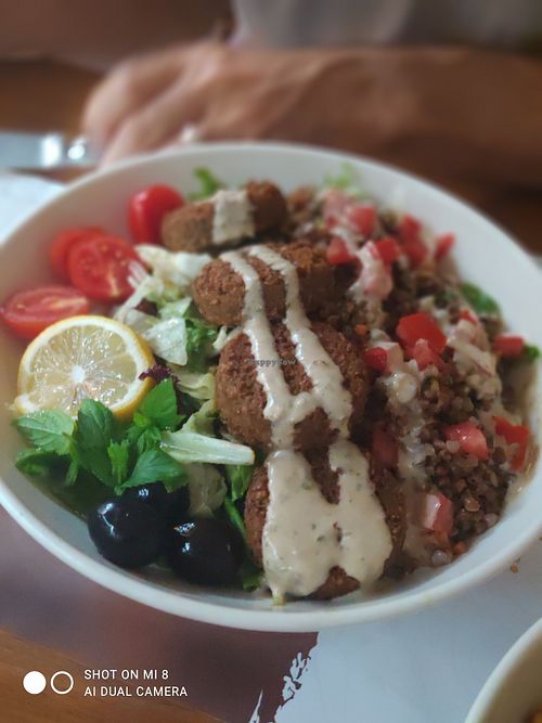 Falafel plate at Shakespeare in Antalya