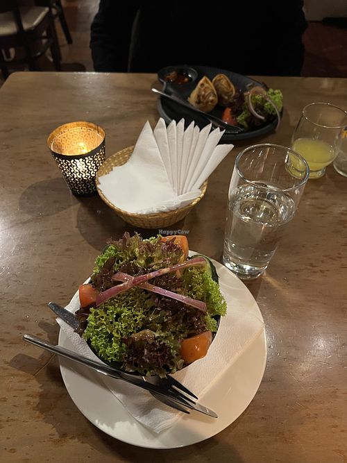 Salat and (vegetarian) starter   at Blue Nile in Munich