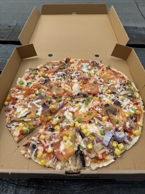Vegan veggie and vegan cheese pizza   at The Misty in Isle Of Skye