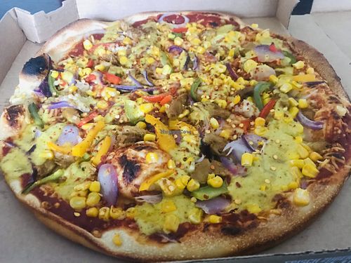 Vegane Pizza BBQ  at Dominos Pizza in Karlsruhe