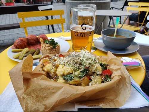 Cassarole, soup and meatballs at U Freuda in Szczecin