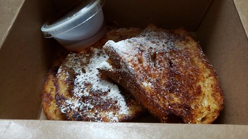 Vegan French toast special ($6). Pretty good and not expensive! at Misfit Coffee in Minneapolis
