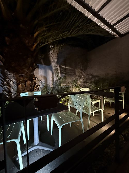 Seating area   at Salvaxe in Mexico City
